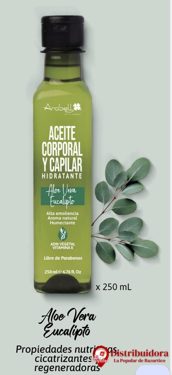 ACEITE HIDRATANTE ALOE VERA Y EUCALIPTO, 250ML AROBEL ACEITE HIDRATANTE ALOE VERA Y EUCALIPTO 250ML AROBEL