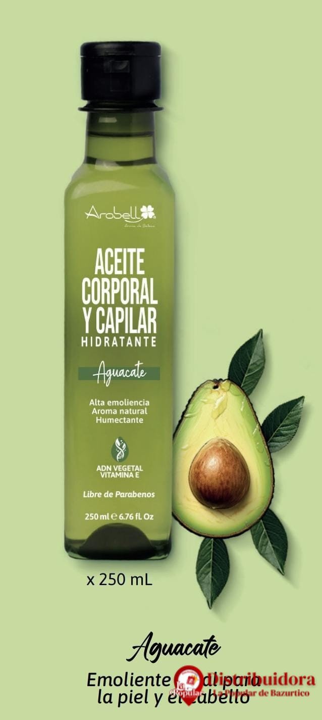 ACEITE HIDRATANTE DE AGUACATE, 250ML DE AROBEL ACEITE HIDRATANTE DE AGUACATE 250ML DE AROBEL