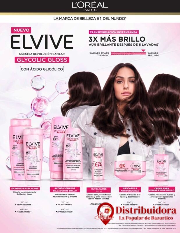 ACONDICIONADOR SELLADOR DE BRILLO ELVIVE GLYCOLIC GLOSS DE LOREAL 370ML