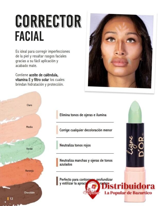 CORRECTOR EN BARRA FACIAL DE LIGNE D´OR
