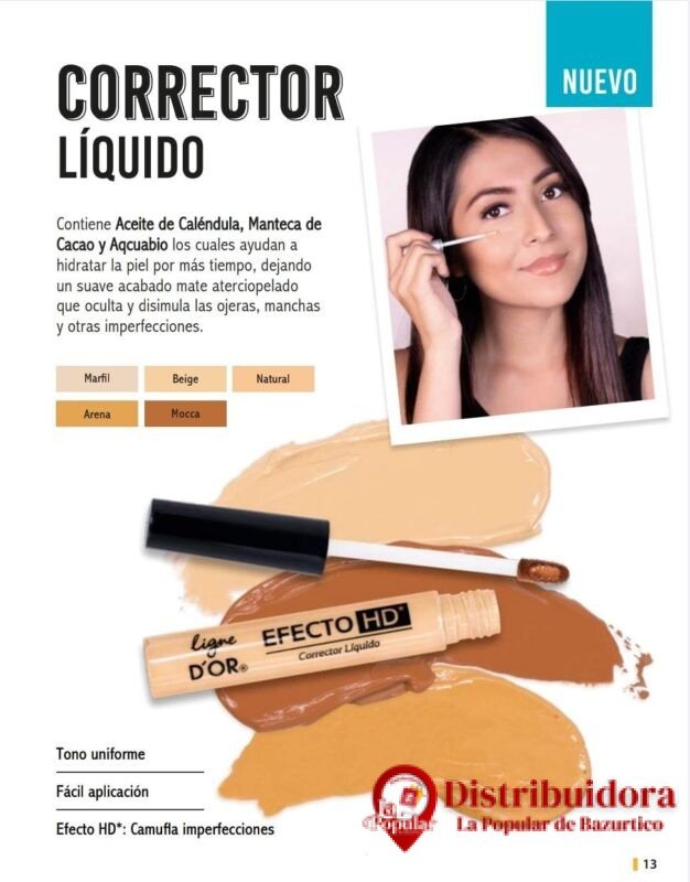 CORRECTOR LIQUIDO EFECTO HD DE LIGNE D´OR