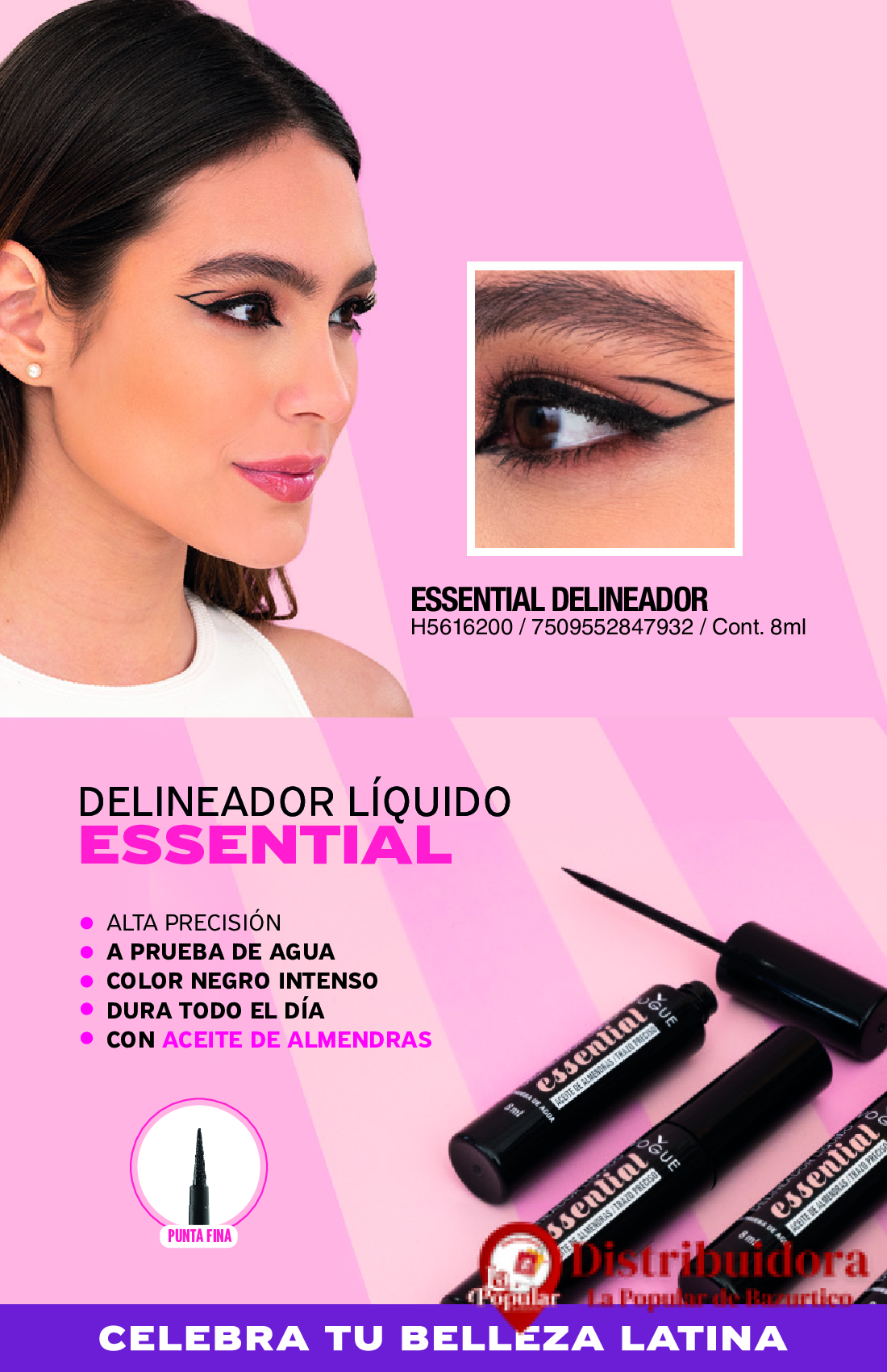 DELINEADOR LIQUIDO ESSENTIAL A PUEBA DE AGUA, DE VOGUE DELINEADOR LIQUIDO ESSENTIAL A PUEBA DE AGUA DE VOGUE