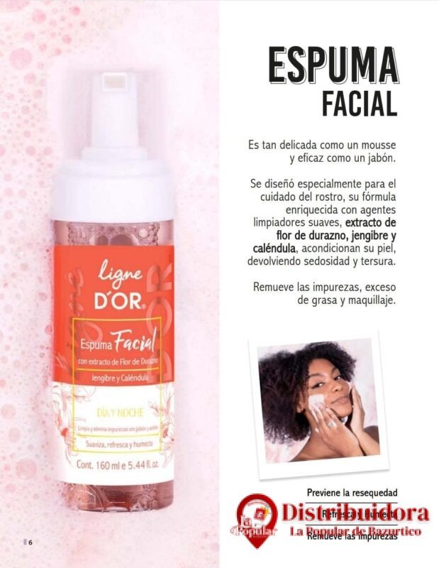 ESPUMA FACIAL 160ML DE LIGNE D´OR