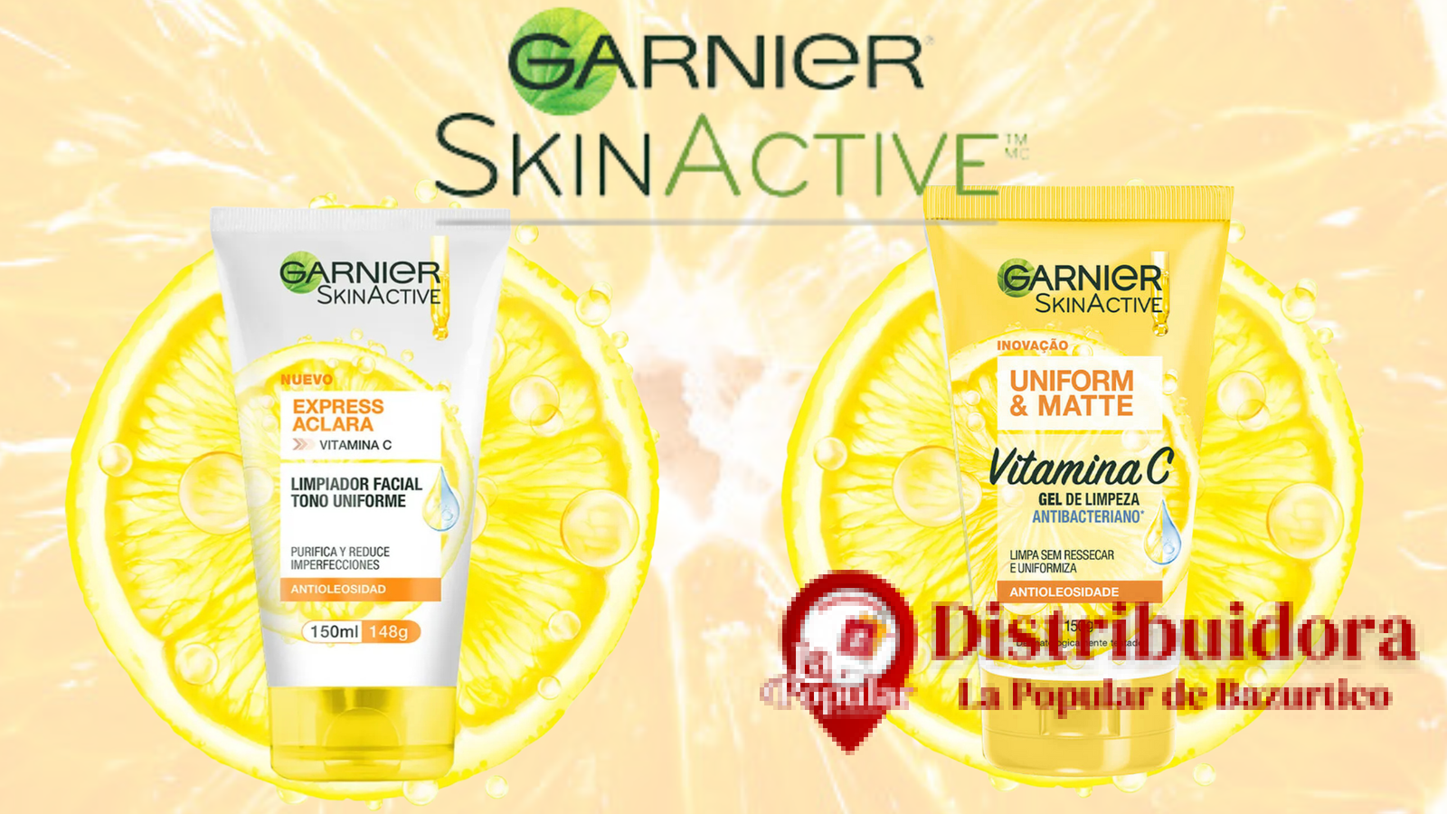 LIMPIADOR FACIAL EXPRESS ACLARA Y UNIFORM & MATTE DE GARNIER SKINACTIVE LIMPIADOR FACIAL EXPRESS ACLARA Y UNIFORM MATTE DE GARNIER SKINACTIVE