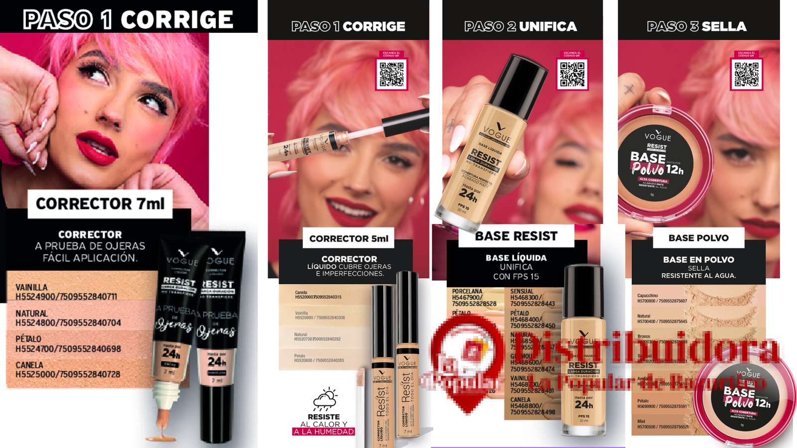 LINEA RESIT, CORRECTOR, BASE, POLVO BASA, DE VOGUE LINEA RESIT CORRECTOR BASE POLVO BASA DE VOGUE