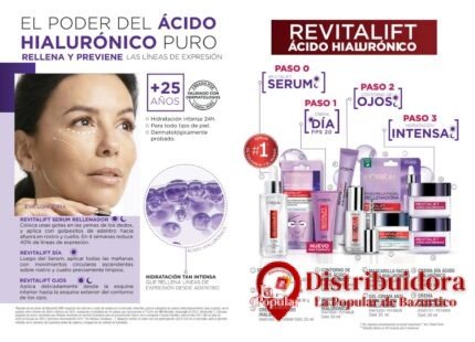 LINEA REVITALIFT ACIDO HIALURONICO CREMA PARA CONTORNO DE OJOS 15 ML DE LOREAL PARIS