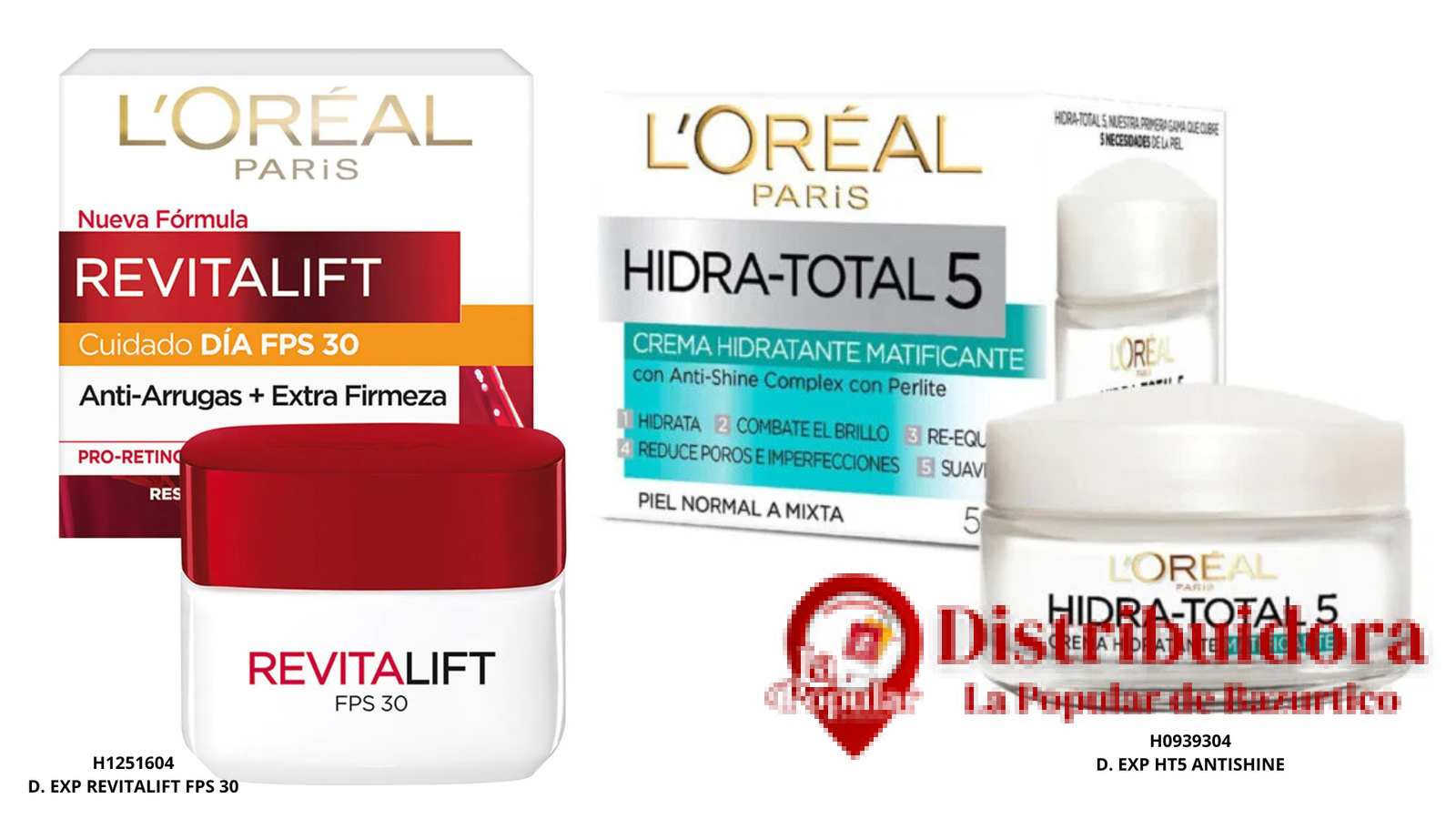 REVITALIFT CUIDADO DIA FPS 30, HIDRA-TOTAL 5 DE LOREAL PARIS REVITALIFT CUIDADO DIA FPS 30 HIDRA TOTAL 5 DE LOREAL PARIS