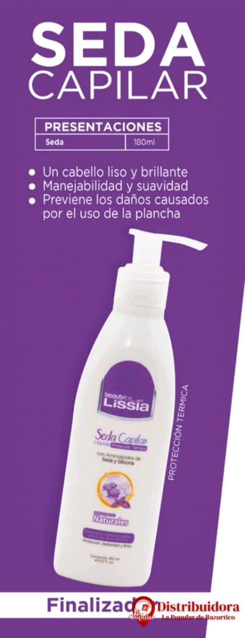 SEDA CAPILAR PROTECCION TERMICA 180ML MARCA LISSIA SEDA CAPILAR PROTECCION TERMICA 180ML MARCA LISSIA