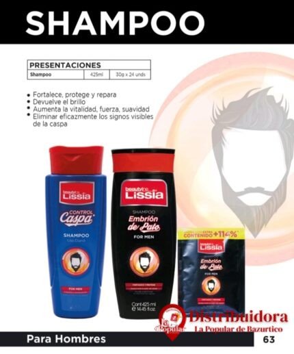 SHAMPOO CONTROL CASPA 425ML DE LISSIA