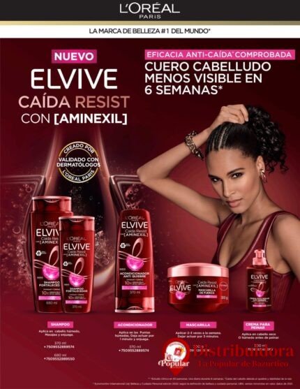 SHAMPOO FORTALECEDOR ELVIVE DAIDA RESIT 370ML DE LOREAL