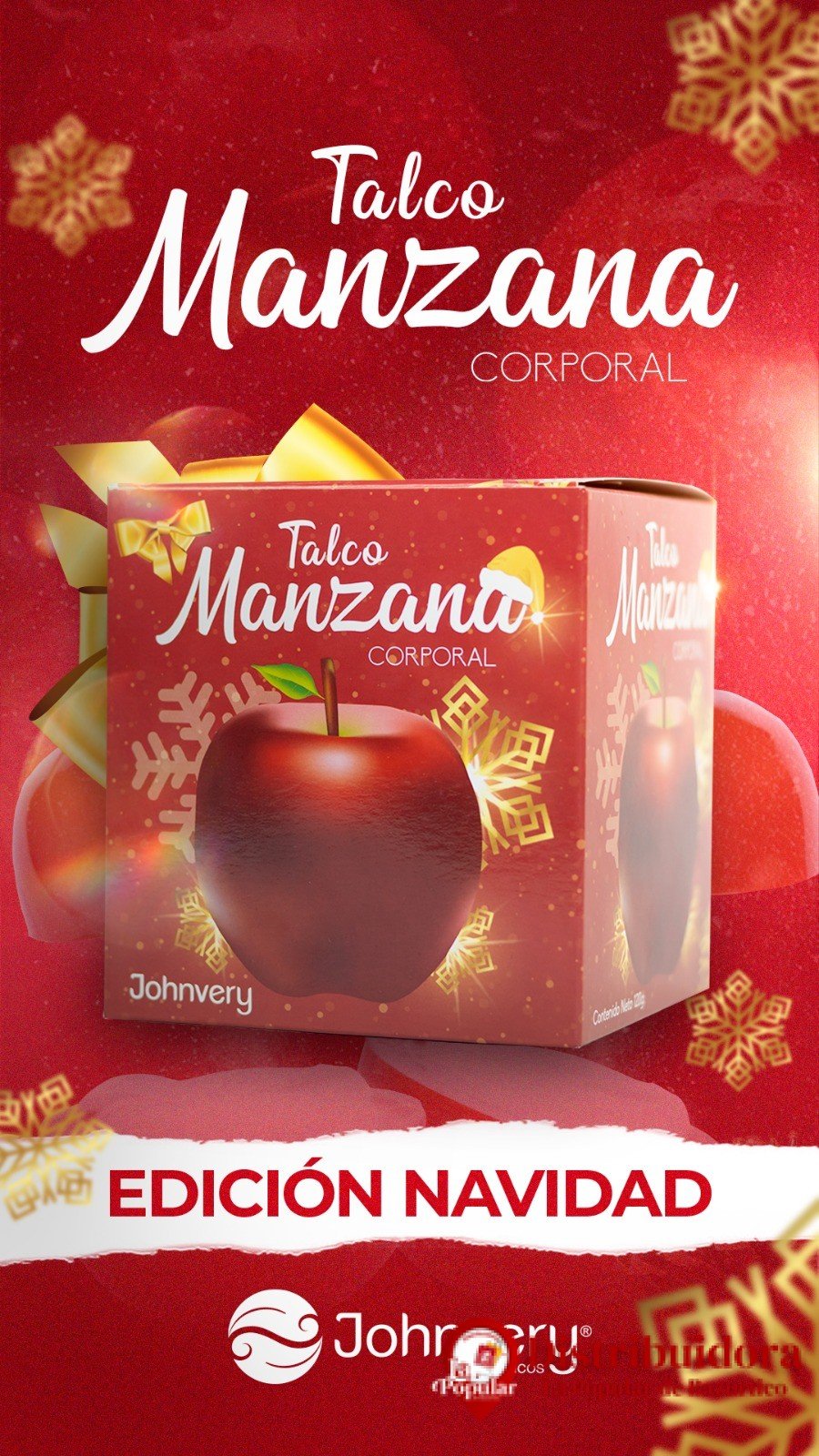 TALCO MANZANA CORPORAL, 120G DE JOHNVERY TALCO MANZANA CORPORAL 120G DE JOHNVERY