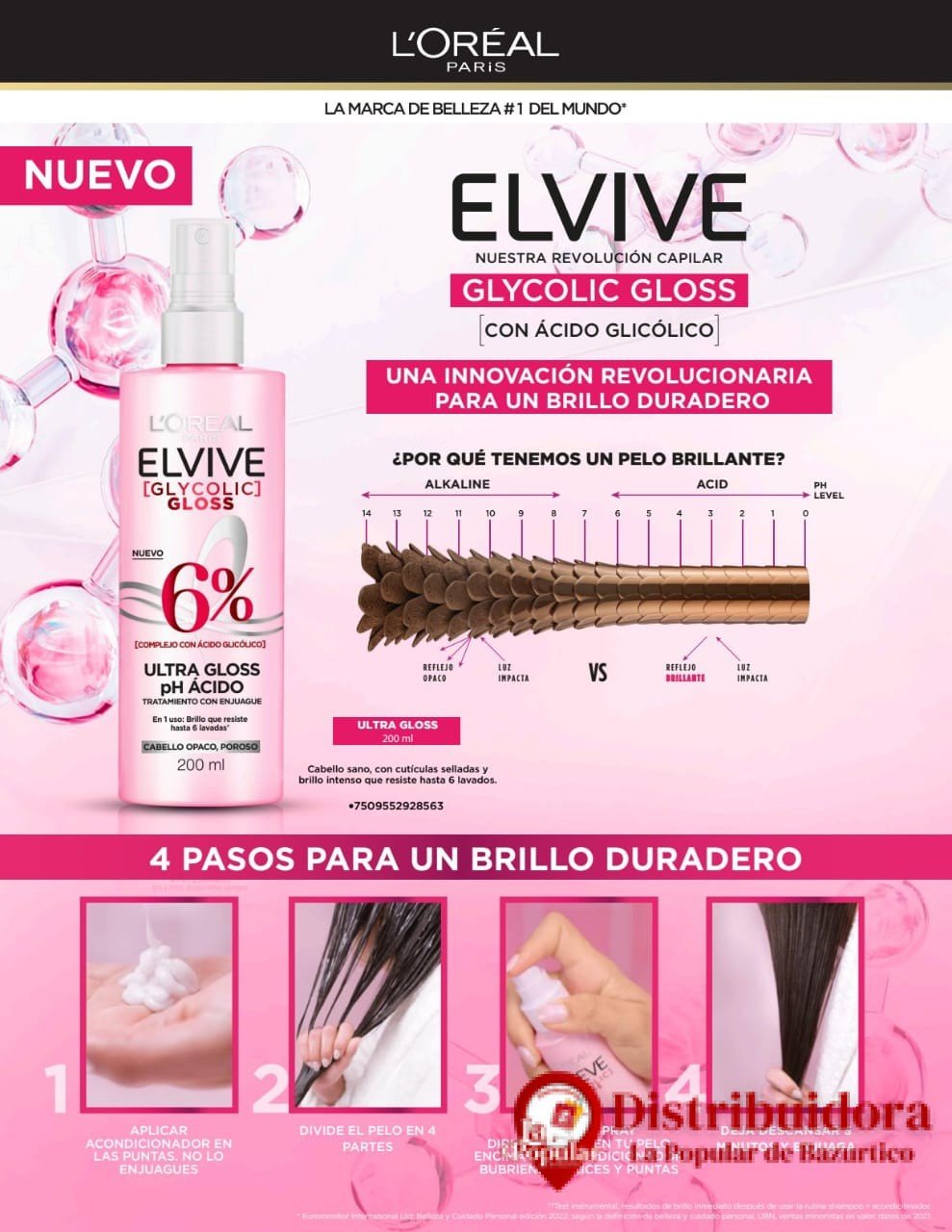 TRATAMIENTO CON ENJUAGUE ELVIVE GLYCOLIC GLOSS DE L´OREAL 200ML TRATAMIENTO CON ENJUAGUE ELVIVE GLYCOLIC GLOSS DE L´OREAL 200ML