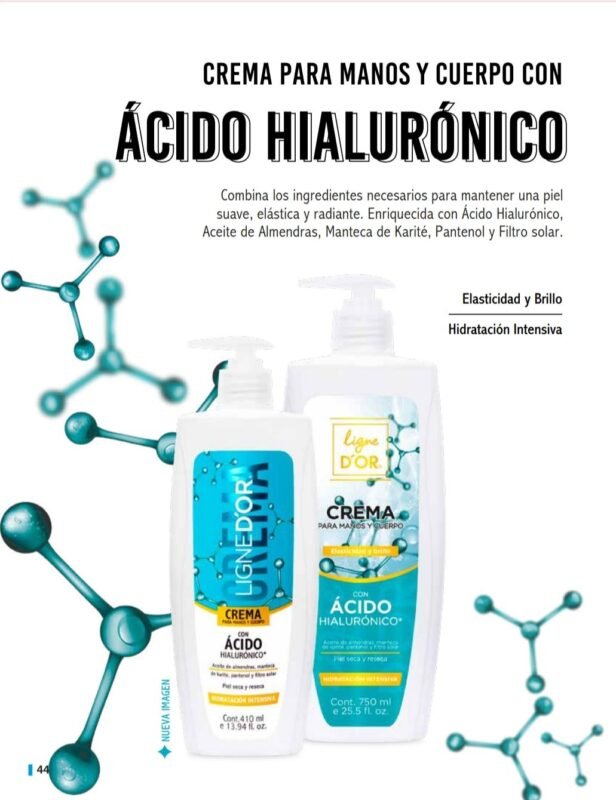 CREMA CORPORAL CON ACIDO HIALURONICO DE LIGNE D´OR