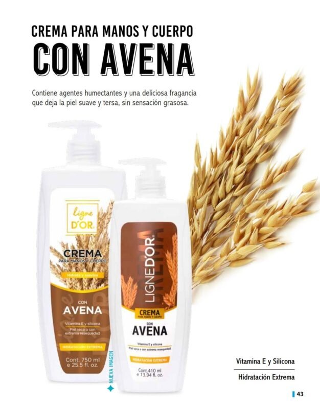 CREMA CORPORAL CON AVENA DE LIGNE D´OR