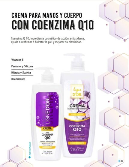 CREMA CORPORAL CON COENZIMA DE LIGNE D´OR